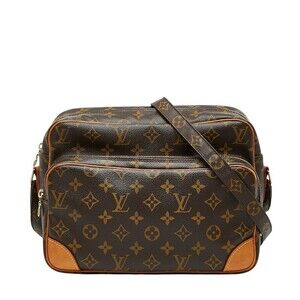 Louis Vuitton Monogram Nile Crossbody Shoulder Bag Brown Leather